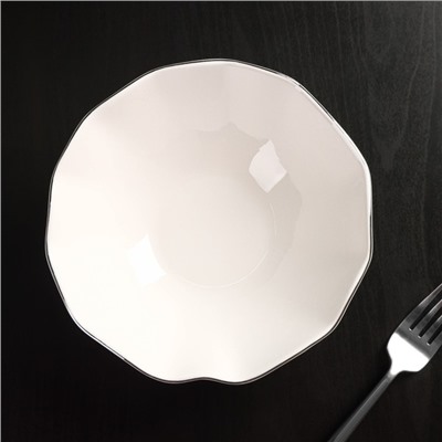 Салатник Magistro La Perle, 650 мл, d=17.5 см, фарфор, белый