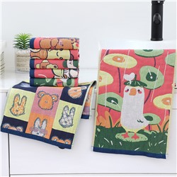 Gauze cartoon children's sweat towel, wholesale