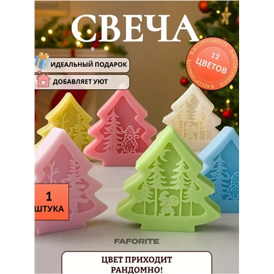 Свеча новогодняя (в ассортименте) (1шт) (3643)