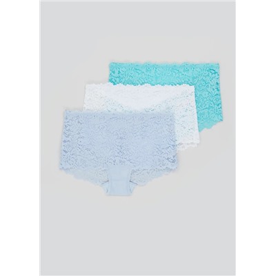 3 Pack Lace Midi Knickers