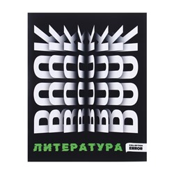 Тетрадь предметная 48 листов в линию Error «Литература», обложка мелованная бумага, блок офсет