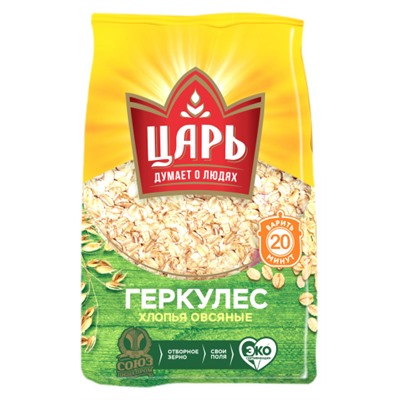 ЦАРЬ Хлопья овсяные №1 400гр (20шт)