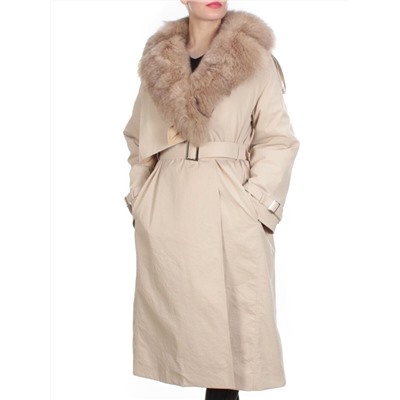 21003 BEIGE Пальто зимнее женское MAILILUO (150 гр. холлофайбера)