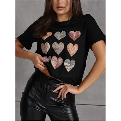 Футболка "Харт" черный