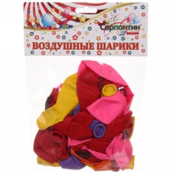 Воздушные шары  25 шт, 10"/25см "Красоты много не бывает", (микс)