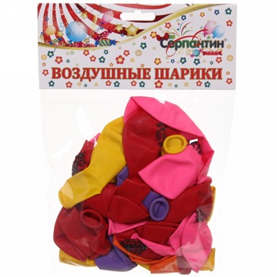 Воздушные шары  25 шт, 10"/25см "Красоты много не бывает", (микс)