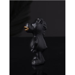 Фигурка гипс «Конь реальный», 8 см, чёрный