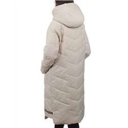 3066 BEIGE Пуховик зимний женский (80% пух, 20% перо)