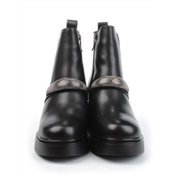 04-M904 987-31M-1 BLACK Ботинки зимние женские (натуральная кожа, натуральный мех)