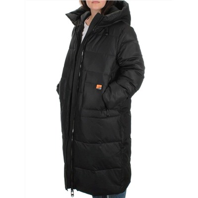 H-2209 BLACK Пальто зимнее женское (200 гр .холлофайбер)