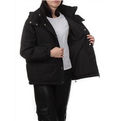 S24-268 BLACK Куртка демисезонная женская (100 гр. холлофайбер)