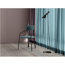 Стул Ror, Round, велюр, черный/зеленый