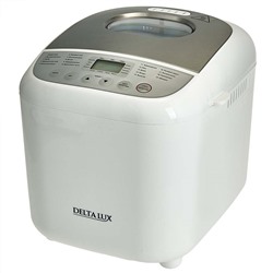 Хлебопечь электрическая 600 Вт, 500/750/1000 г, 19 программ DELTA LUX DE-6000 белая