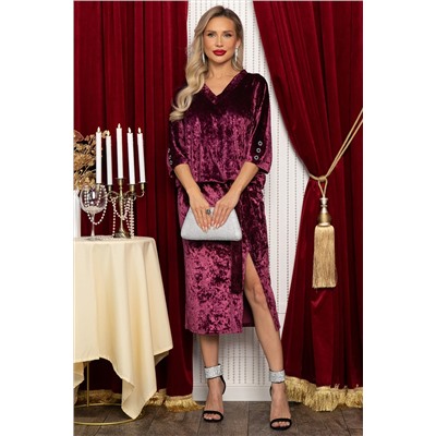 Платье Вэнсдей (винное) П14671-4М