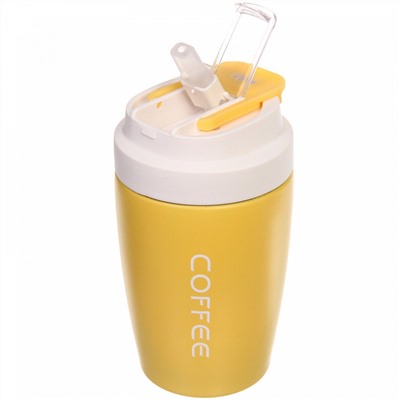 Термокружка 400мл "COFFEE" желтая