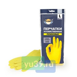 Перчатки Aviora хозяйственные резиновые, размер L, 1 пара.