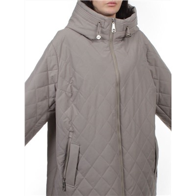 F-803 GRAY BEIGE Куртка демисезонная женская (100 гр. холлофайбер)