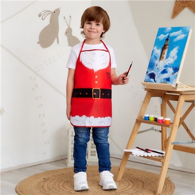 Фартук детский для творчества "Этель" "Santa", 49 х 39 см, 100% полиэстер