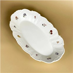 109-208 Овальное блюдо 36х21,5х5см КРОКУС в под.уп.(х6)Фарфор