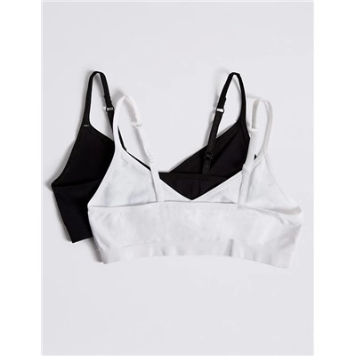 2pk Seamfree Cropped Tops (9-16 Yrs)