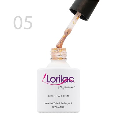 Каучуковая база для гель-лака с поталью Lorilac № 5 10 ml