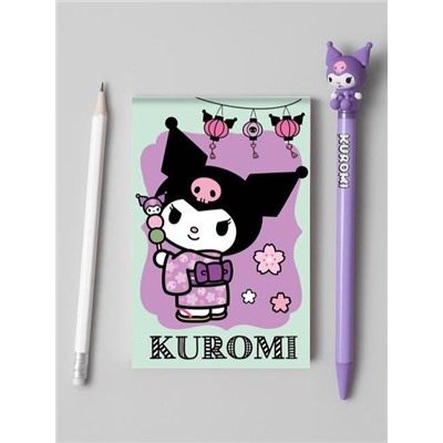 Блокнот А7 "Куроми-4", 65*98 мм, клетка, 40 л на скрепке, обложка 200 гр/м2