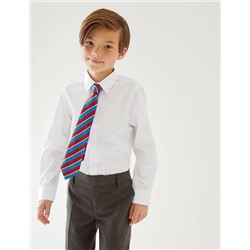 Boys' 5pk Regular Fit Easy to Iron School Shirts (2-18 Yrs)