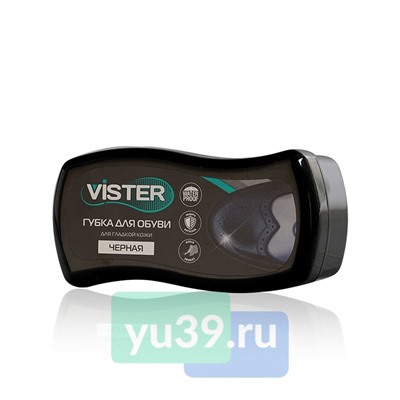 Губка Vister для обуви для кожи, черная