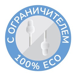 Детские ватные палочки mama lubby, c ограничителем, 100 шт.