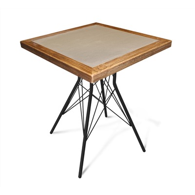 Стол SHT-TU2-1/ТT7 60/60 ДУБ/керамика
                        черный муар / браш.коричневый / песочный