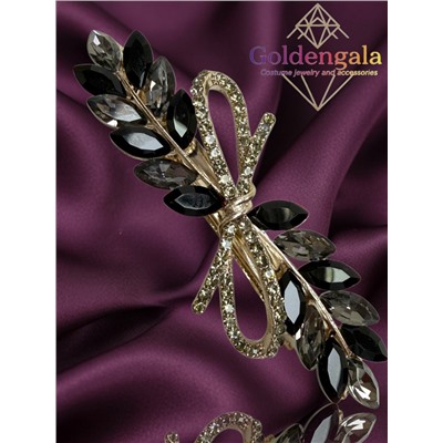 Заколка автомат для волос с кристаллами «Блеск элегантности» ЭЛЗ13/06