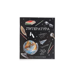 Тетрадь предметная 48 листов в линию, Calligrata «Доска. Литература», обложка мелованный картон