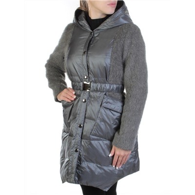 Z1888 DK. GRAY Пальто женское демисезонное (100 гр. синтепон)