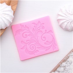Молд для заливки Доляна «Вензель», силикон, 6×5.5 см, розовый