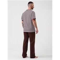 Мужская пижама "Полоса" 2440-К / Коричневый