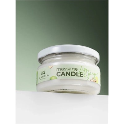 Manita Professional Свеча массажная / Lime & Ginger, 100 мл