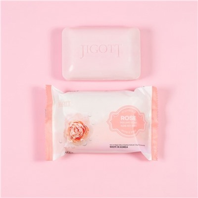 Jigott Мыло-скраб для лица и тела с экстрактом розы / Rose Scrub Soap, 150 г