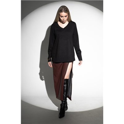 Лонгслив с V- образным вырезом