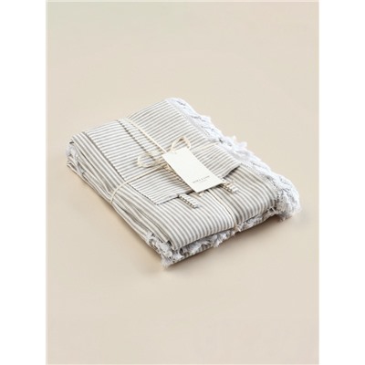 Комплект штор для кухни SL HOME Direction 140×180 см-2 шт., подхваты 2 шт., лён 100%