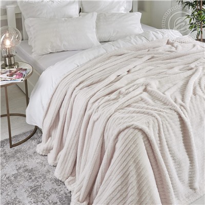 Плед флисовый Грани сливки Арт Дизайн