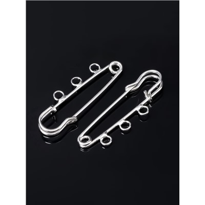 Булавка для подвесок PO-050, №02, (набор 2 шт.) 50×5 мм, цвет серебра