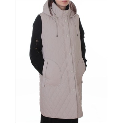 A-606 GRAY/BEIGE Жилет утепленный женский (50 гр. синтепон)