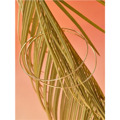 Серьги кольца QF «Классика», d=10 см, цвет золото