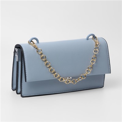 Цепочка для сумки, с карабинами, металлическая, d=12 мм, 30 см, цвет золотой