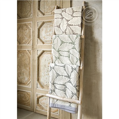 Покрывало жаккардовое Флора серая