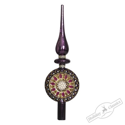 Верхушка "Lumiere" фиолетовая винтаж (стекло) 9х4х29 см