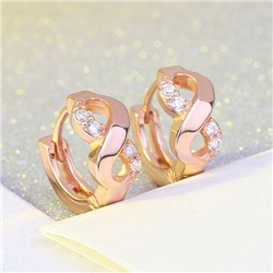 1G0051-2 Серьги Бесконечность, цвет золотой