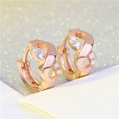 1G0051-2 Серьги Бесконечность, цвет золотой