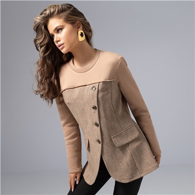 Свитшот приталенного силуэта, Вкус победы (мокка)