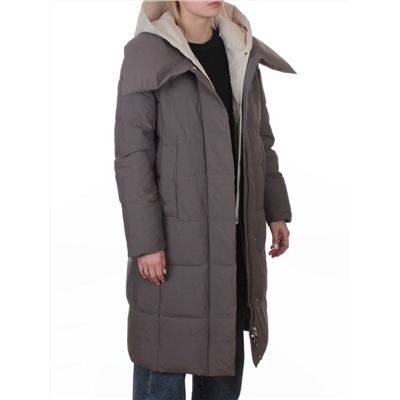 A610 GRAY Пальто зимнее женское со съемным жилетом (200 гр. био-пух)